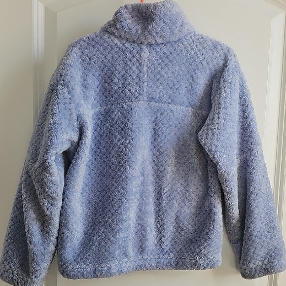 Columbia Soft Blue Textured Fleece Jacket - Picture 4 of 5